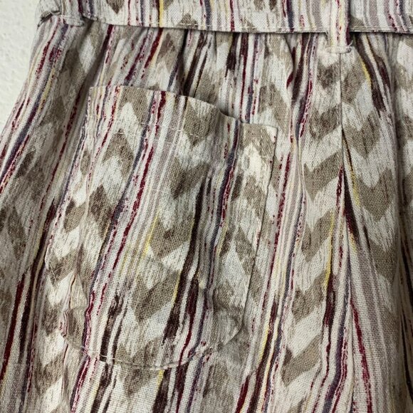 American Original Rewash Linen Blend Wide Leg Belted Pants Women’s Size Small - Picture 7 of 11